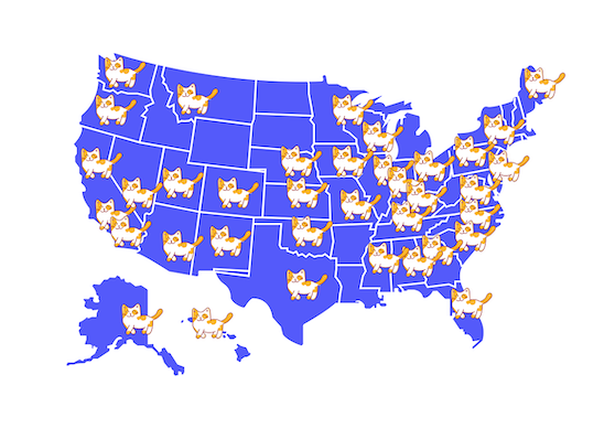 Cat Sitters Map